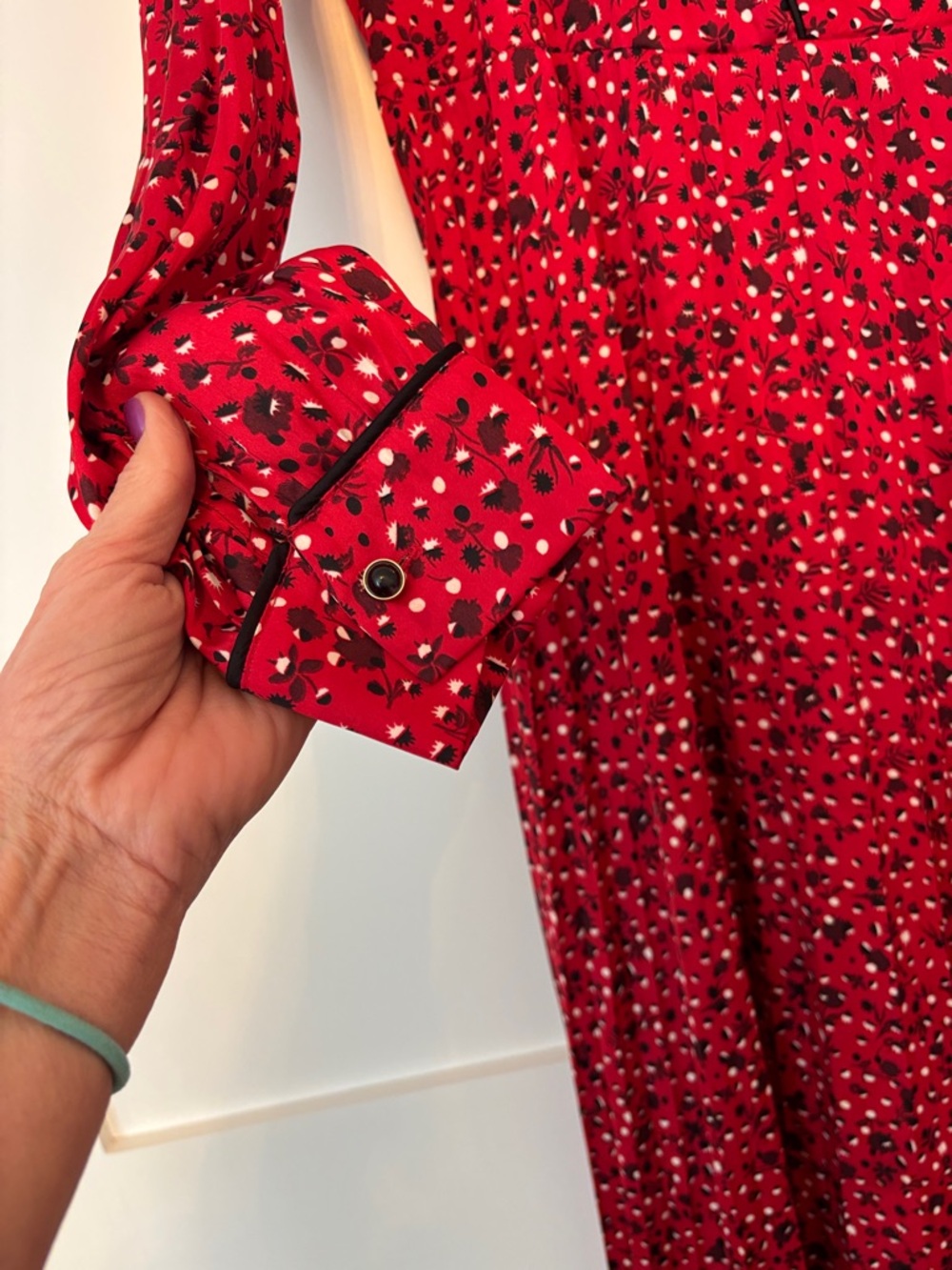 Scotch & soda Red Floral Long Sleeve Dress - Picture 3 of 9